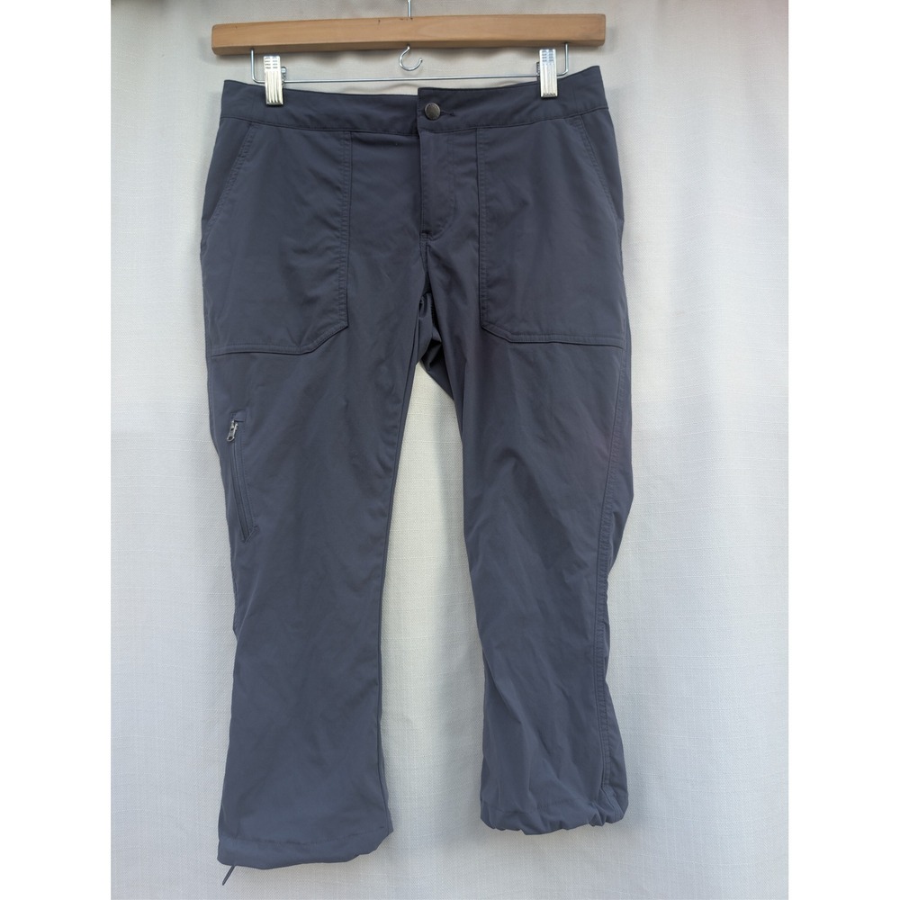 Columbia Crop Hiking Pants Womens 6 Gray Nylon Stretch Cargo Capri Trail XK0722